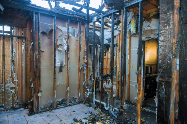 Professional Emergency Fire Cleanup technician working in Arlington, OH
